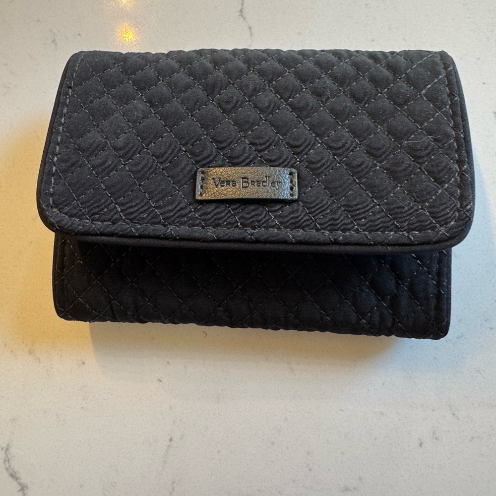 NWOT Vera Bradley Black Quilted Wallet